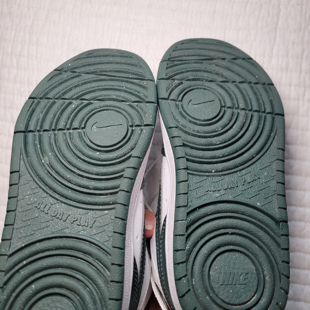 Nike Court Borough Mid 2 Kids Shoes‎ White Pro Green CD7783-119 Size 12C NWOT